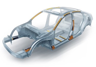 شکل 4. استفاده از ترموپلاستیک‌ها در صنعت خودرو